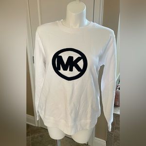 White Michael Kors crew neck sweatshirt